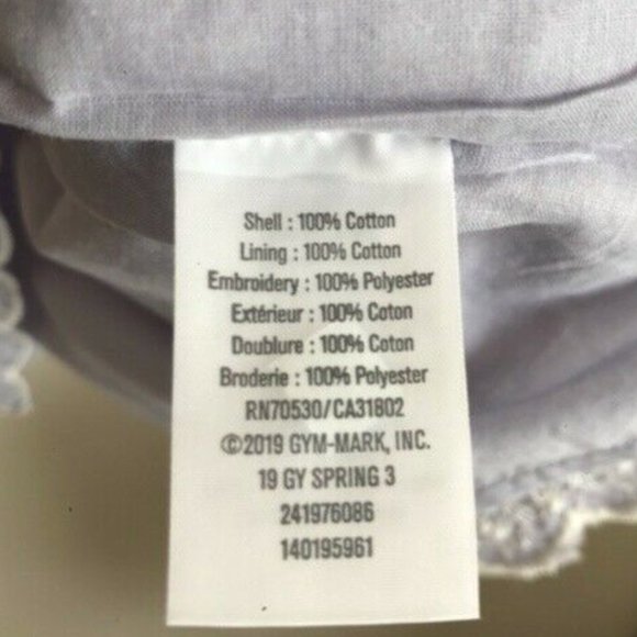 Gymboree Girls Lavender & White Embroidered Top, Size L, NWT - Picture 4 of 7